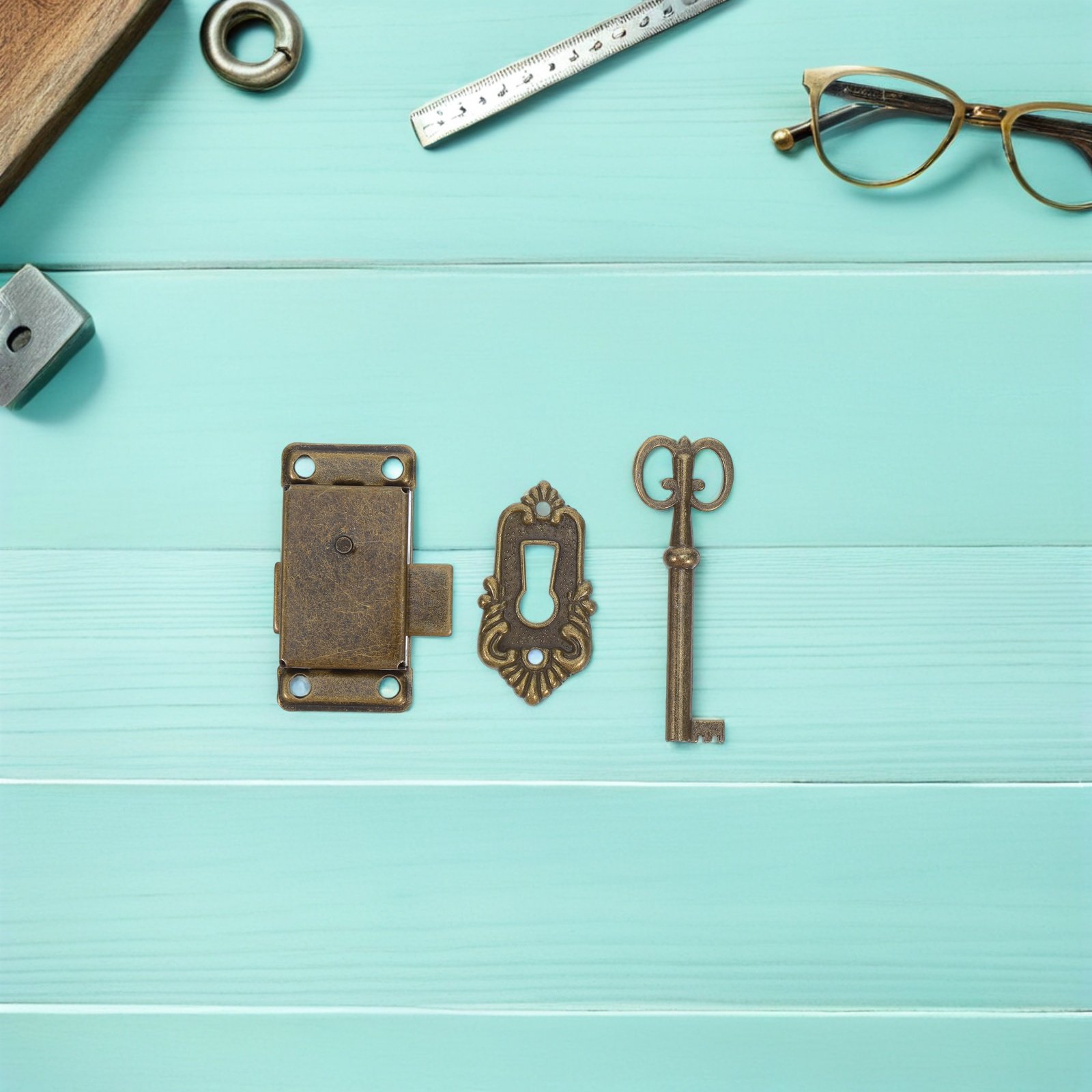 Office Furniture Cabinets - 4Sets Vintage Iron Cabinet Locks Retro