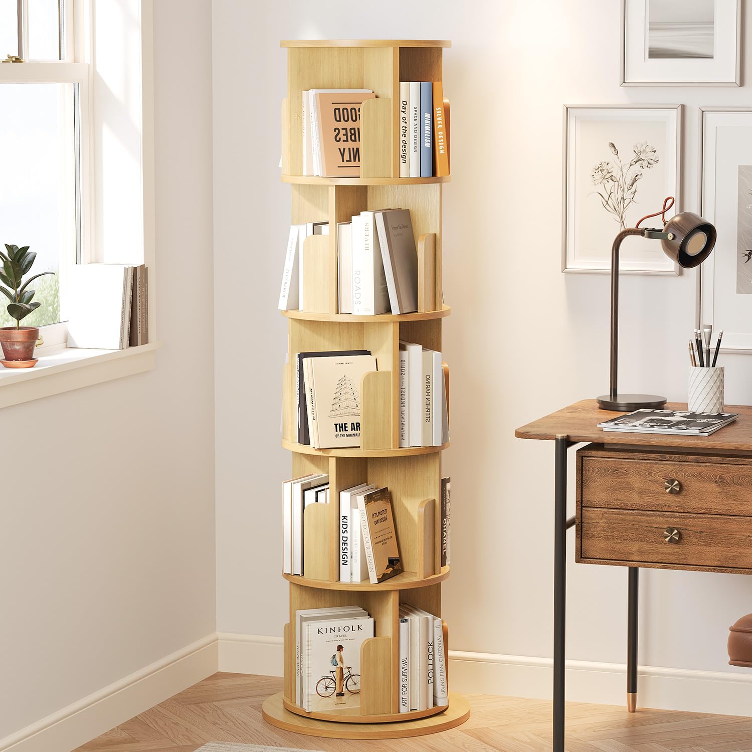 Baby Cabinet 5 Tall Tiers Floo - Bookshelf 5 Tier ulasan dan harga