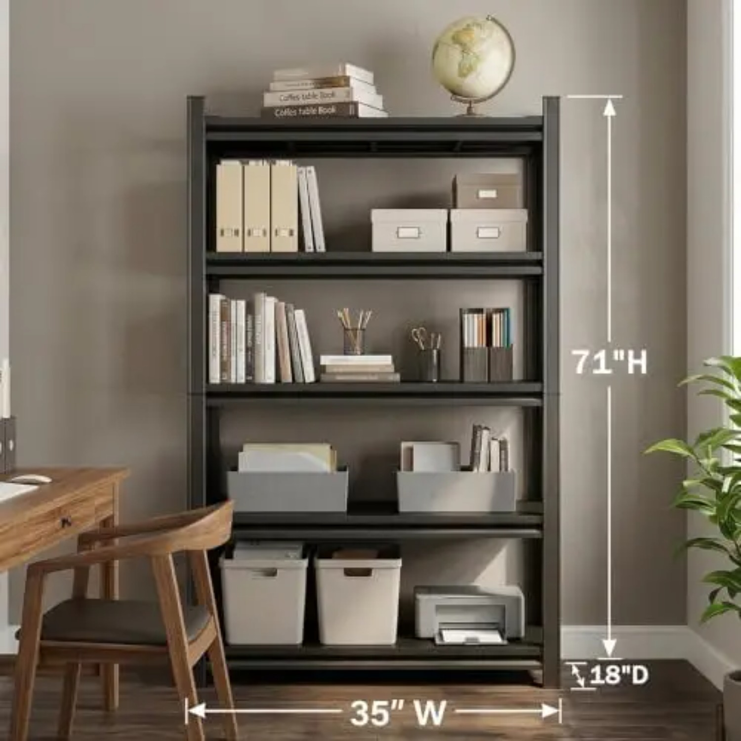 5-Tier Heavy Duty Bookshelf, 7 - Bookshelf 5 Tier ulasan dan harga