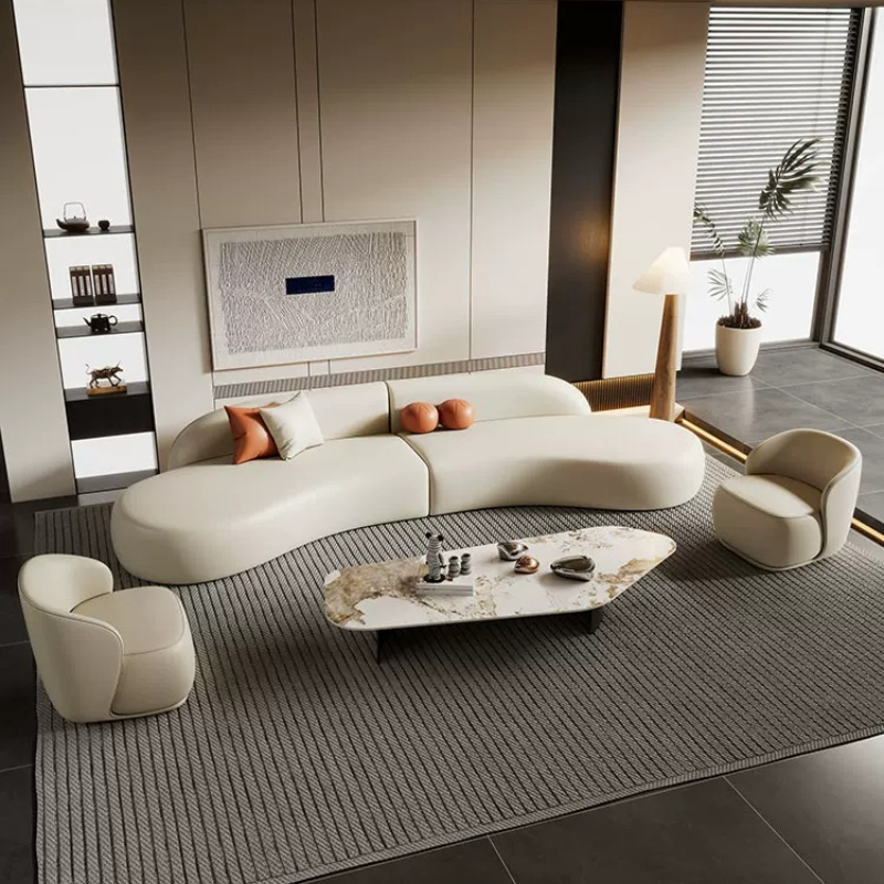 Italian Luxury Curved Sofa Mod - Office Furniture Luxury ulasan dan harga