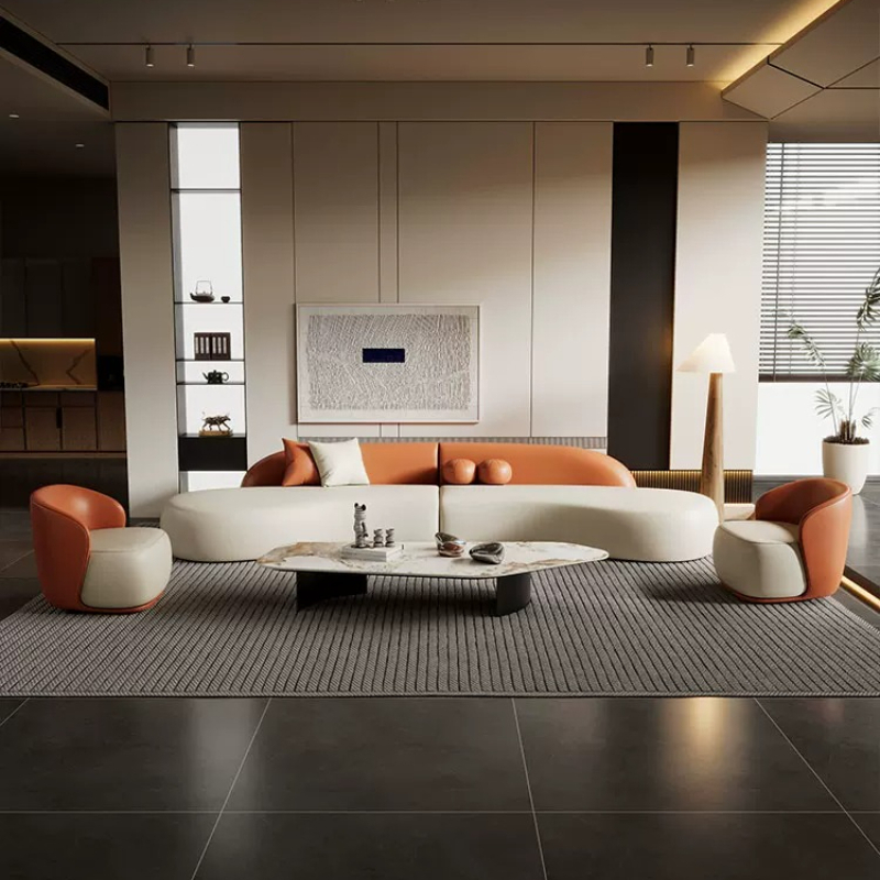 Italian Luxury Curved Sofa Mod - Office Furniture Luxury ulasan dan harga
