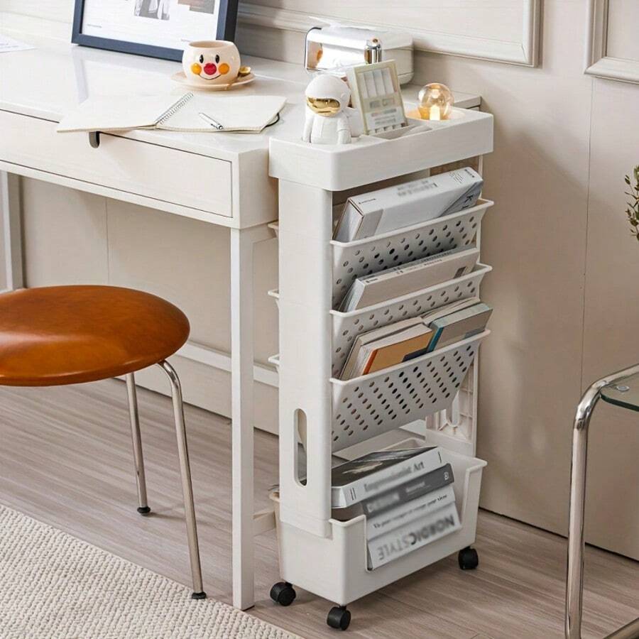 5-Tier Rolling Storage Cart Wi - Bookshelf 5 Tier ulasan dan harga