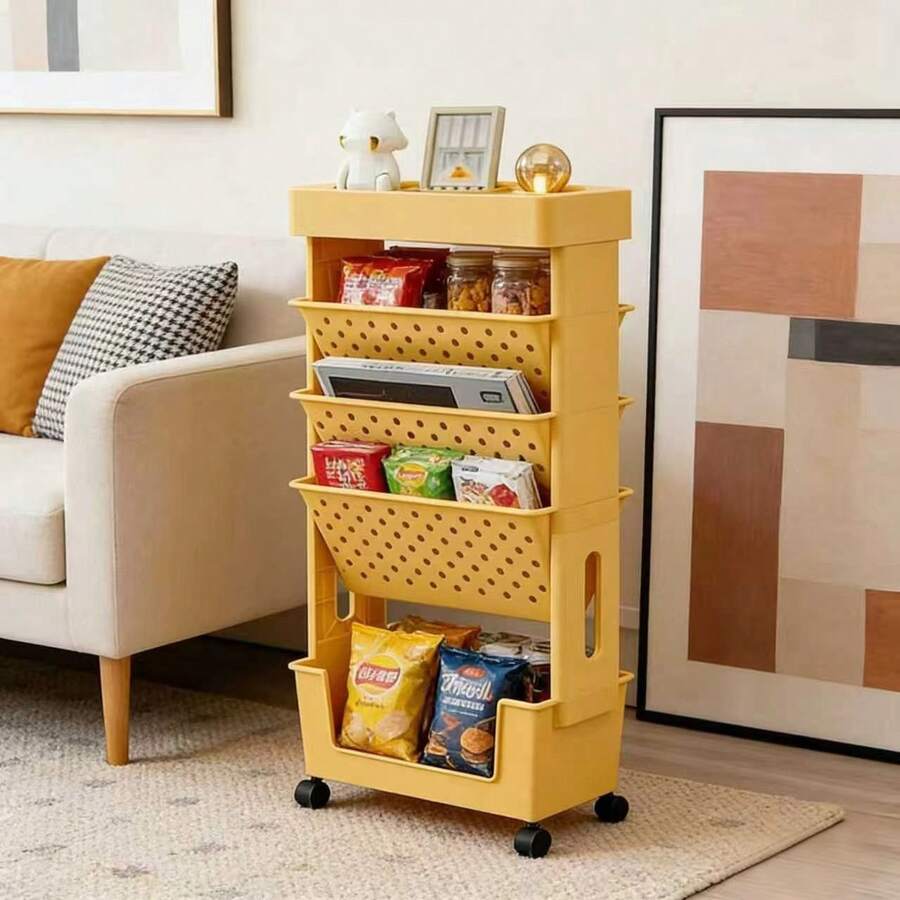 5-Tier Rolling Storage Cart Wi - Bookshelf 5 Tier ulasan dan harga
