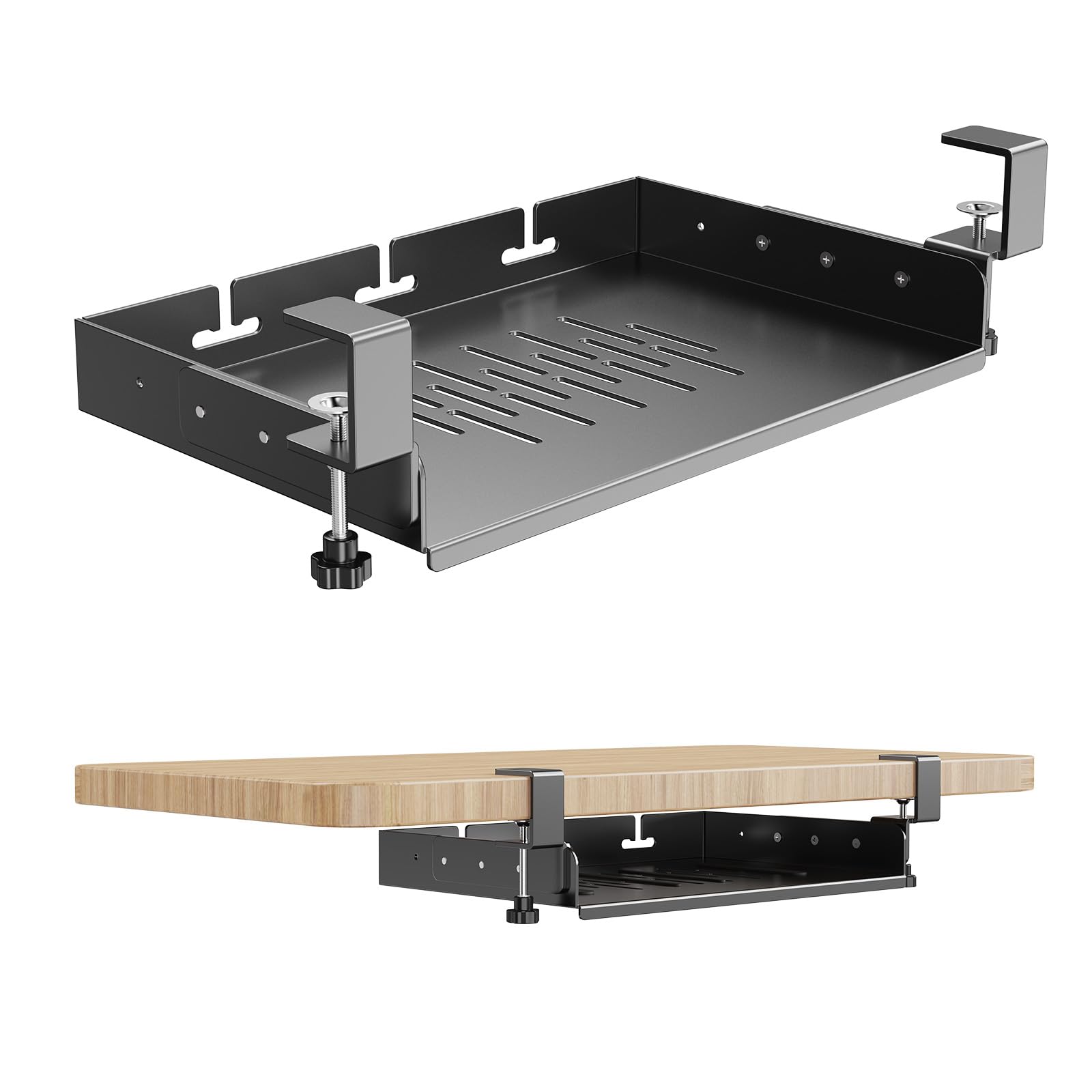 No Drill Under Desk Laptop Mou - Cable Tray Under Desk ulasan dan harga