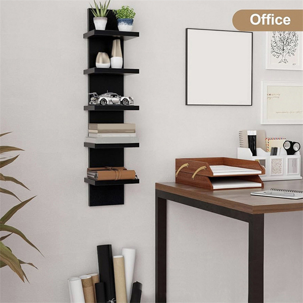5 Tier Wall-Mounted Bookshelf  - Bookshelf 5 Tier ulasan dan harga