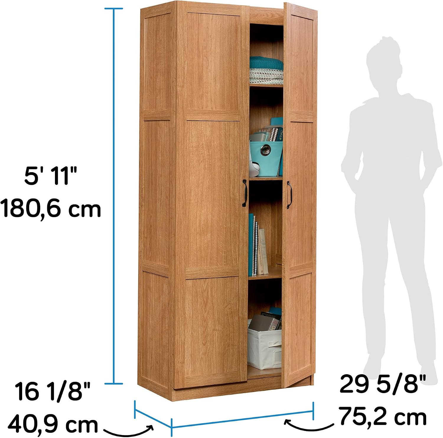 Tall Storage Cabinet, Freestan - Office Furniture Cabinets ulasan dan harga