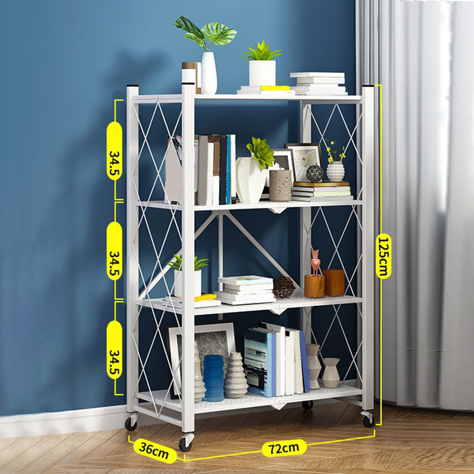 Rolling Storage Shelf Cart Fol - Bookshelf 5 Tier ulasan dan harga