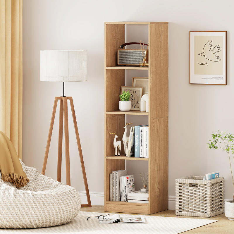 5 Tiers 4-Cube Narrow Bookshel - Bookshelf 5 Tier ulasan dan harga