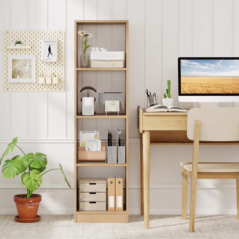 5 Tiers 4-Cube Narrow Bookshel - Bookshelf 5 Tier ulasan dan harga