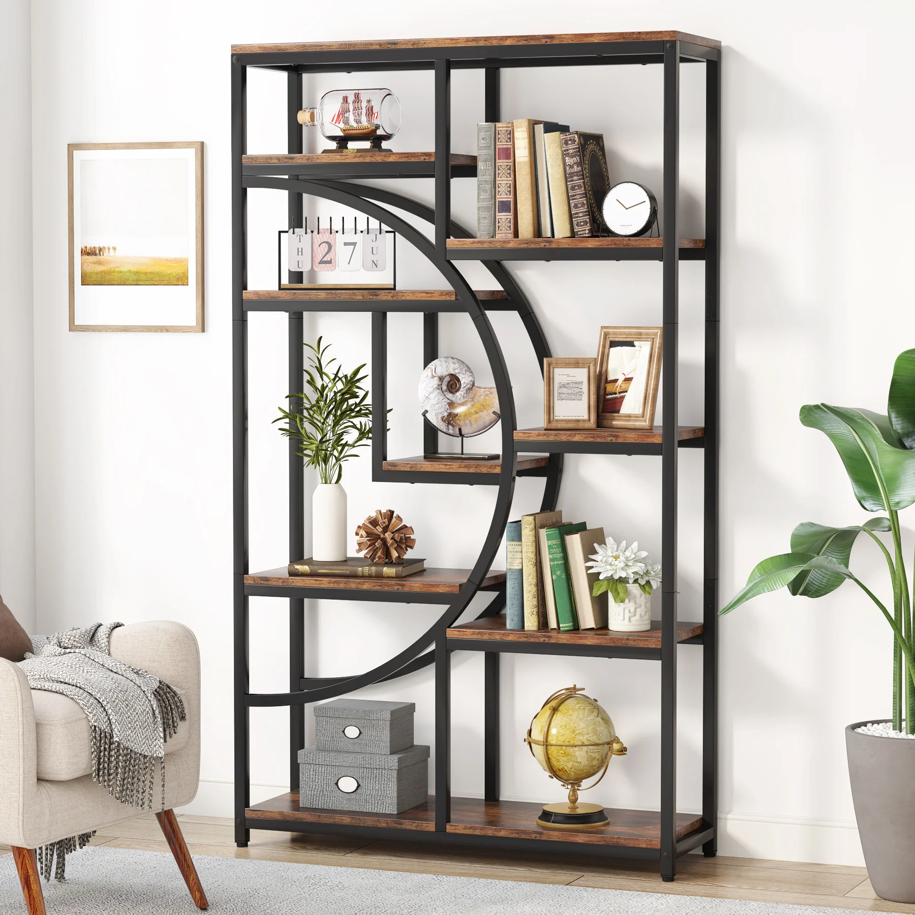 Tribesigns Bookshelf Industria - Bookshelf 5 Tier ulasan dan harga