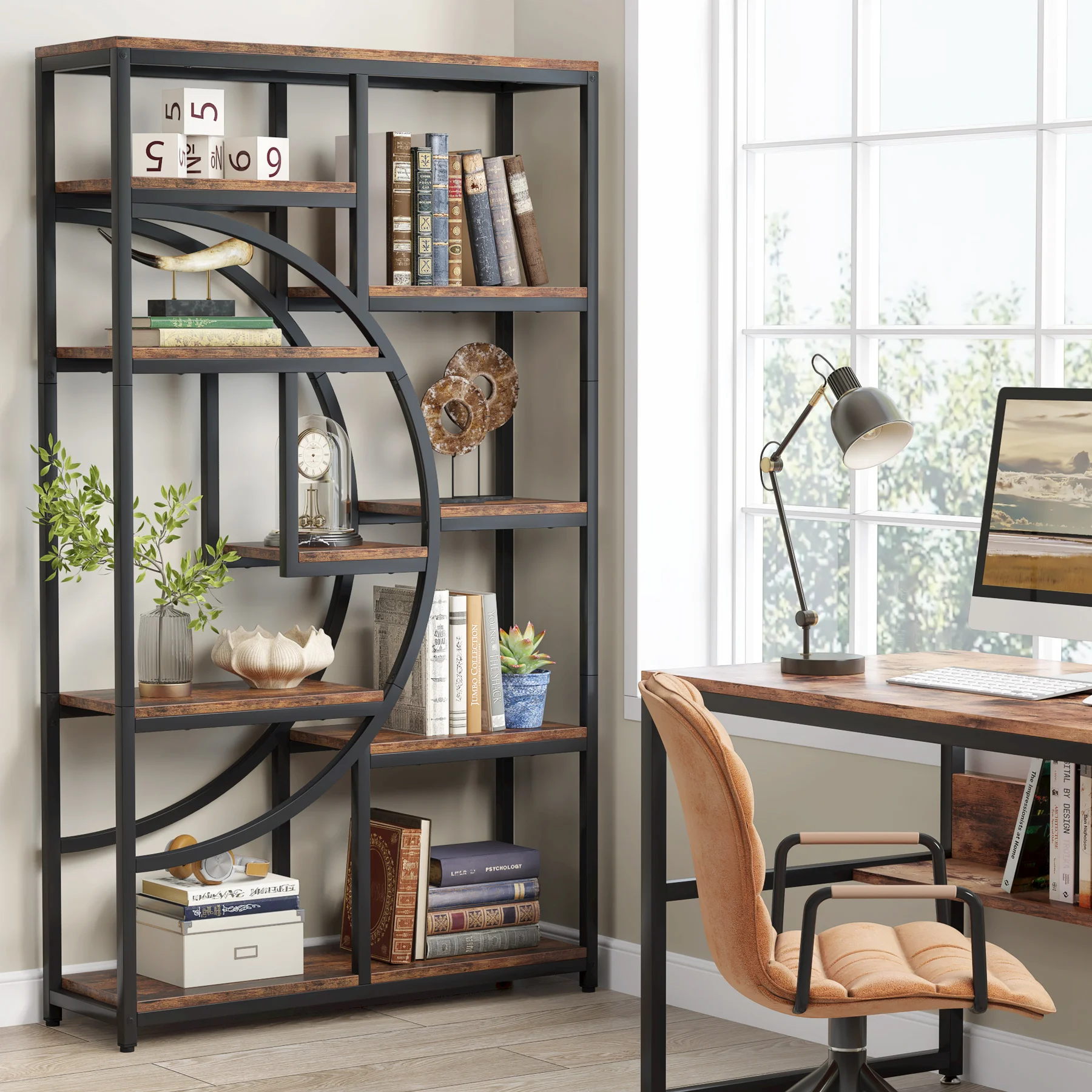 Tribesigns Bookshelf Industria - Bookshelf 5 Tier ulasan dan harga